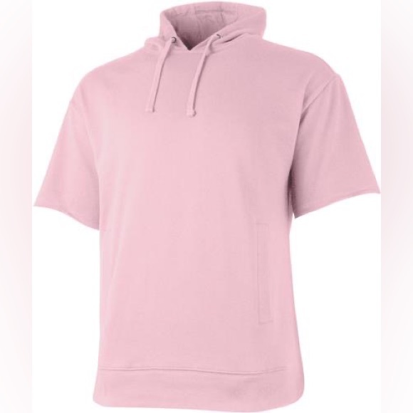 Men’s Charles Rivers Short-Sleeved Hoodie - Pink - Size MD - Picture 1 of 10